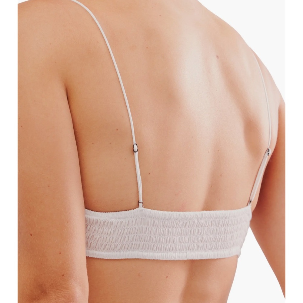 Free People Intimately Sz XL Asteria Lace Bralette Optic white Crop top Boho New - Picture 3 of 8